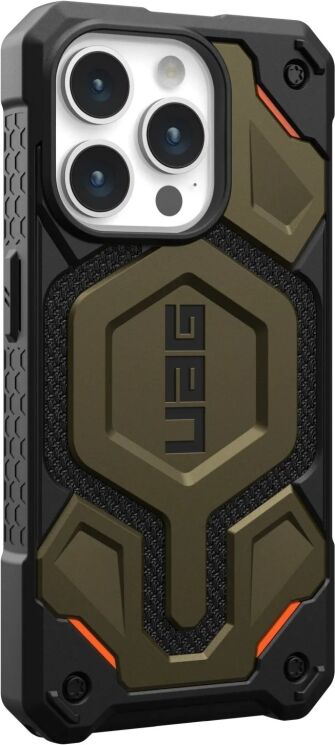 Захисний чохол URBAN ARMOR GEAR (UAG) Monarch Pro MagSafe для Apple iPhone 15 Pro Max (11422211427B) - Carbon Elemental Green: фото 3 з 10
