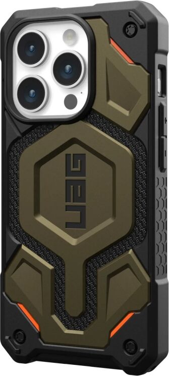 Захисний чохол URBAN ARMOR GEAR (UAG) Monarch Pro MagSafe для Apple iPhone 15 Pro Max (11422211427B) - Carbon Elemental Green: фото 5 з 10