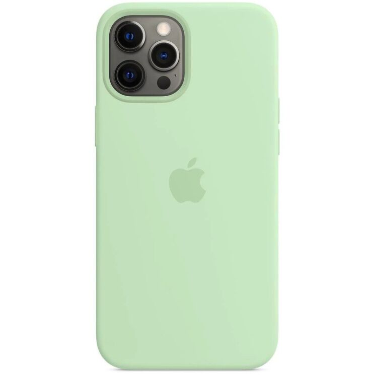 Оригинальный чехол MagSafe Silicone Case для Apple iPhone 12 Pro Max (MK053) - Pistachio: фото 3 из 4