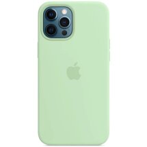 Оригинальный чехол MagSafe Silicone Case для Apple iPhone 12 Pro Max (MK053) - Pistachio: фото 1 из 4