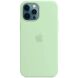 Оригинальный чехол MagSafe Silicone Case для Apple iPhone 12 Pro Max (MK053) - Pistachio (253492LG). Фото 1 из 4
