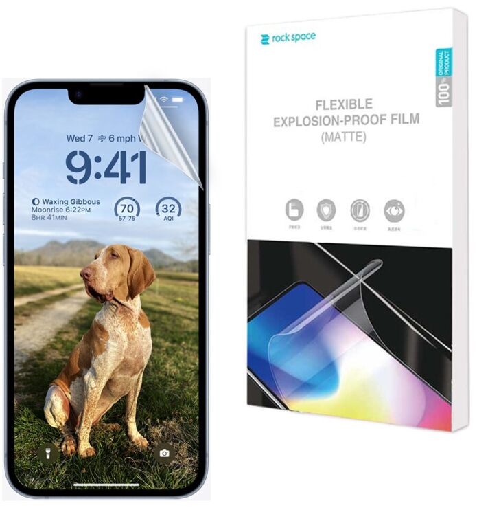 Антиблікова плівка на екран RockSpace Explosion-Proof Matte для Apple iPhone 14 Plus: фото 1 з 8