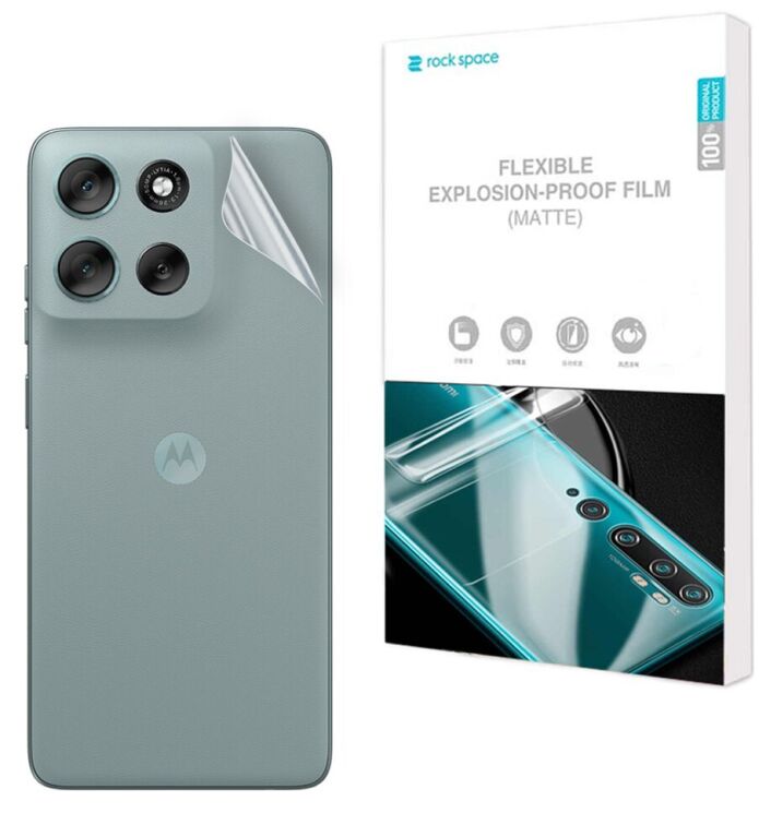 Антиблікова плівка на задню панель RockSpace Explosion-Proof Matte для Motorola Moto G56: фото 1 з 9