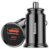 Автомобільний зарядний пристрій Baseus Circular Plastic (30W) CCALL-YS01 - Black (923241B)