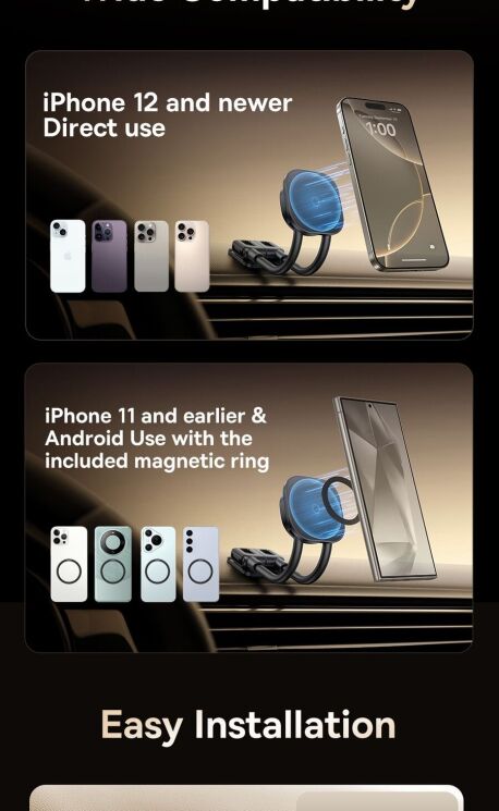 Автомобільний тримач Baseus PrimeTrip C03s (C0013701) - Black: фото 16 з 19