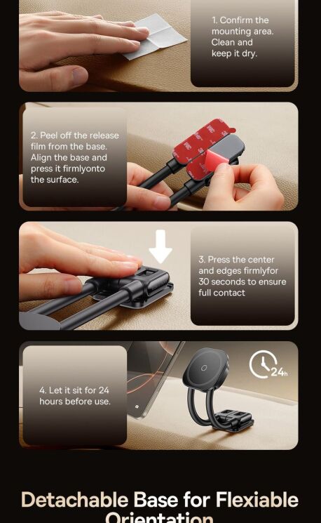 Автомобільний тримач Baseus PrimeTrip C03s (C0013701) - Black: фото 17 з 19