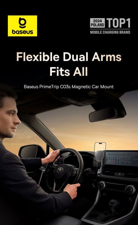 Автомобільний тримач Baseus PrimeTrip C03s (C0013701) - Black: фото 8 з 19