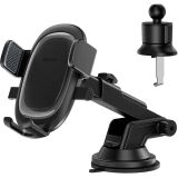 Автомобільний тримач Baseus UltraControl Pro Series (C40351600113-00) - Black: фото 1 з 23