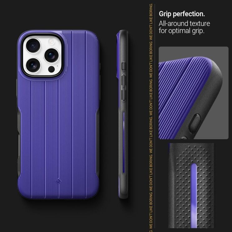 Чехол Caseology Dual Grip MagFit by Spigen для Apple iPhone 16 Pro (ACS08180) - Cobalt Blue: фото 4 из 7