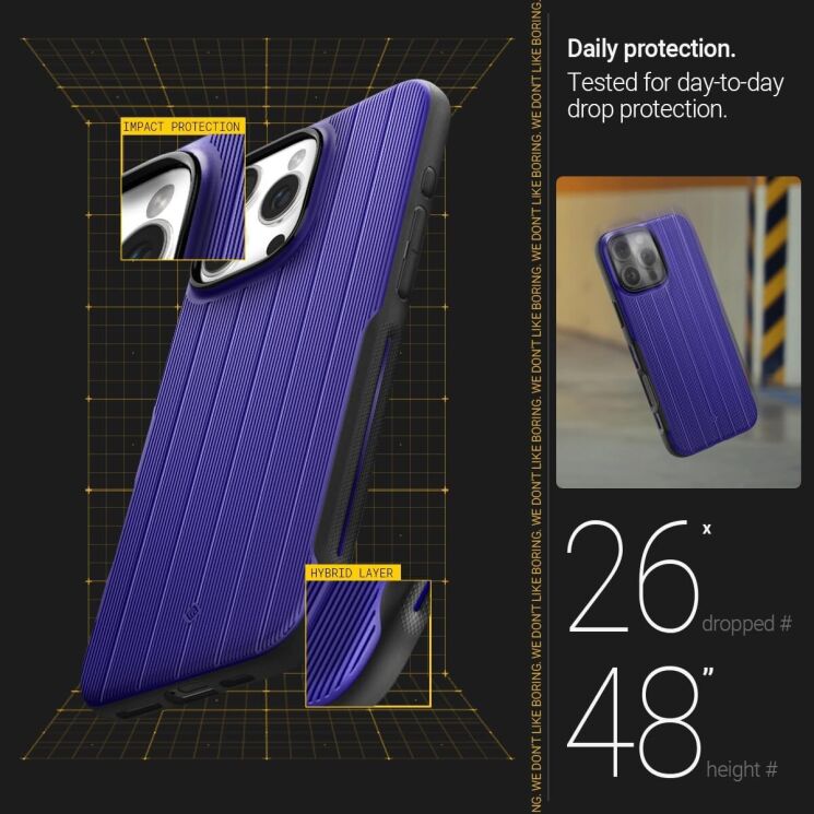 Чехол Caseology Dual Grip MagFit by Spigen для Apple iPhone 16 Pro (ACS08180) - Cobalt Blue: фото 5 из 7