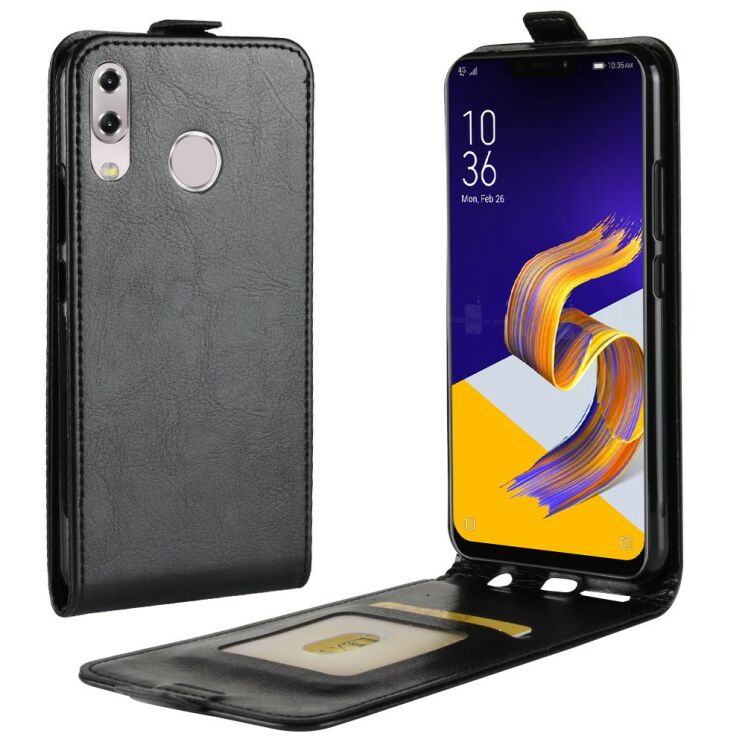 Чохол Deexe Flip Case для ASUS Zenfone 5 (ZE620KL) / 5z (ZS620KL) - Black: фото 1 з 5
