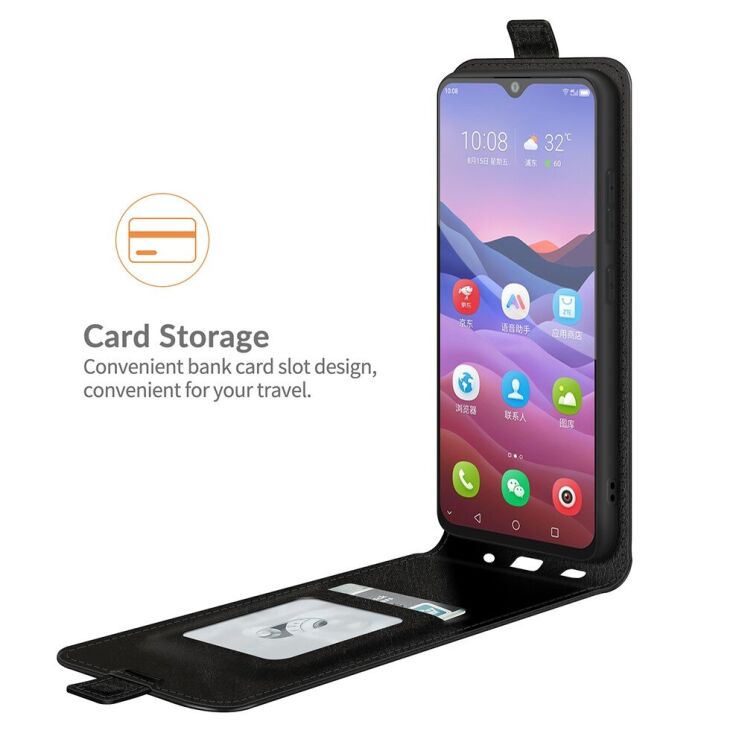 Чехол Deexe Flip Case для ZTE Blade V2020 Smart - Black: фото 4 из 11