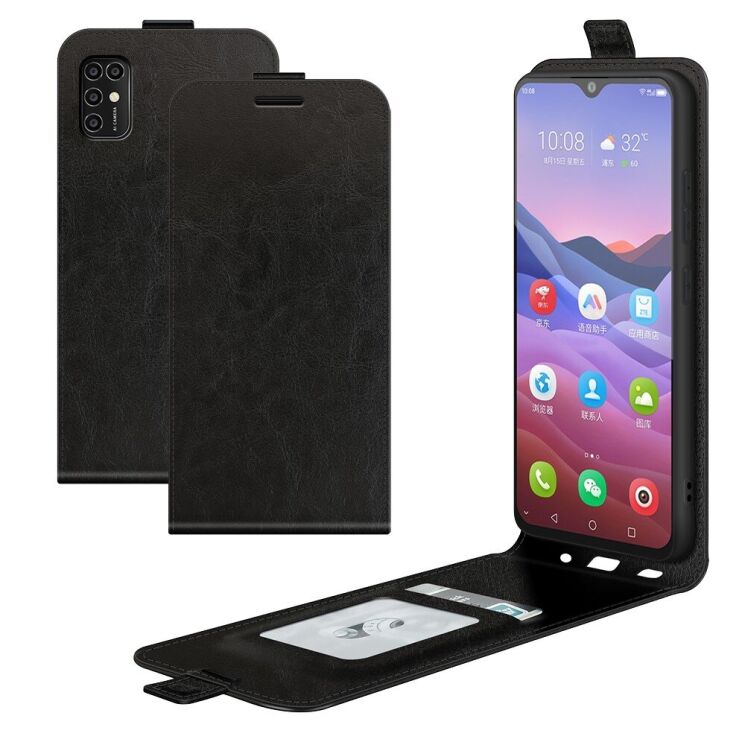 Чехол Deexe Flip Case для ZTE Blade V2020 Smart - Black: фото 8 из 11