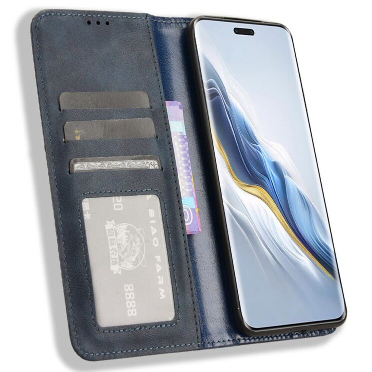 Чохол Deexe Retro Style для Honor Magic 6 Pro - Blue: фото 2 з 7