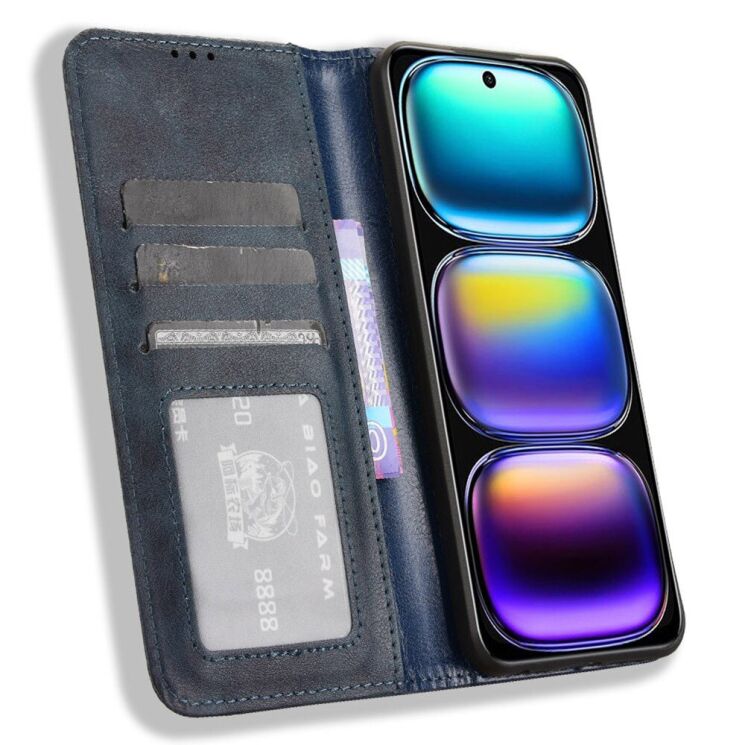 Чехол Deexe Retro Style для Infinix Smart 9 (X6532) / Hot 50i (X6531) - Blue: фото 2 из 7