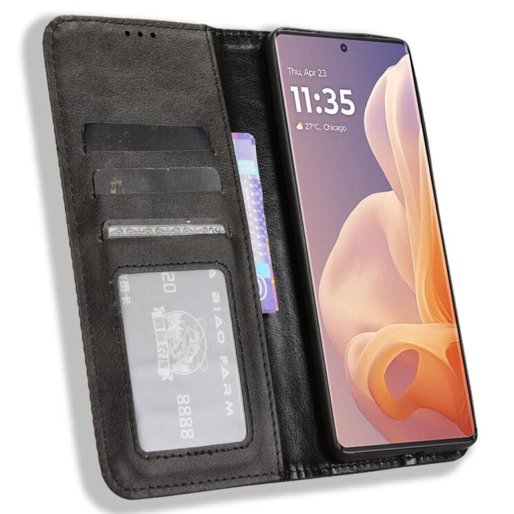 Чохол Deexe Retro Style для Motorola Moto G85 - Black: фото 2 з 7