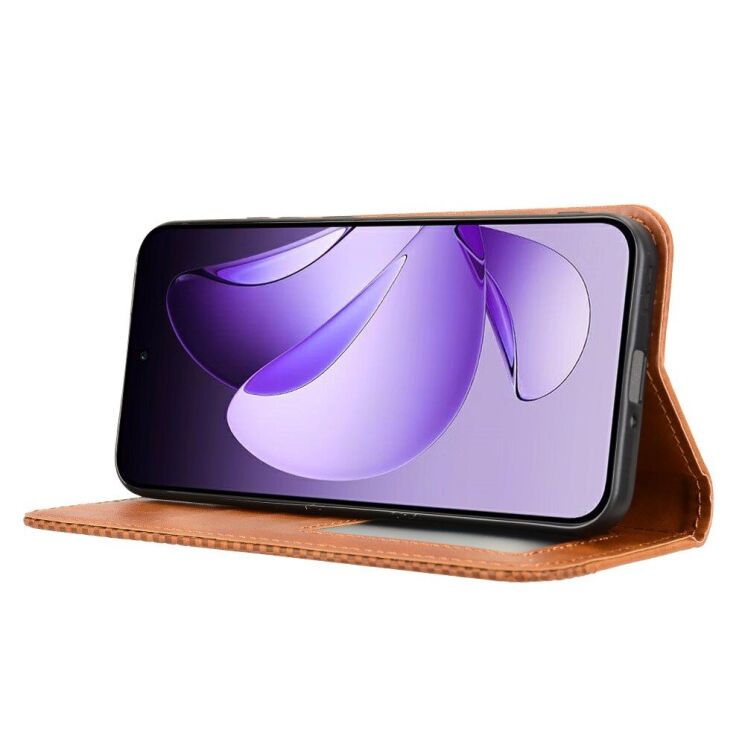 Чехол Deexe Retro Style для OPPO Reno 13 5G - Brown: фото 3 из 7