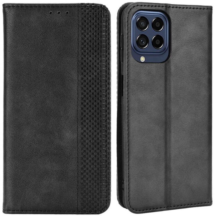 Чехол Deexe Retro Style для Samsung Galaxy M33 (M336) - Black: фото 1 из 6