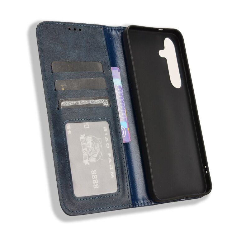 Чехол Deexe Retro Style для Samsung Galaxy S24 FE (S721) - Blue: фото 4 из 7