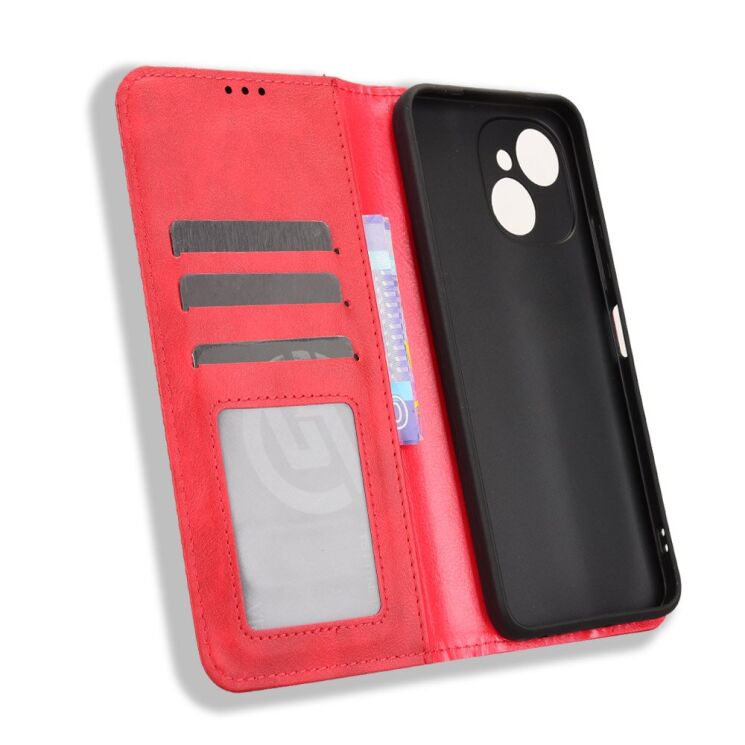 Чехол-книжка Deexe Retro Style для TECNO Spark 40C - Red: фото 5 из 18