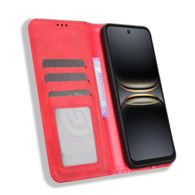 Чехол-книжка Deexe Retro Style для TECNO Spark 40C - Red: фото 6 из 18