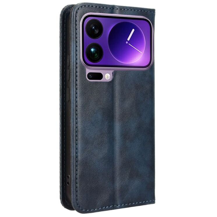 Чехол-книжка Deexe Retro Style для Xiaomi 17 Pro - Blue: фото 8 из 19