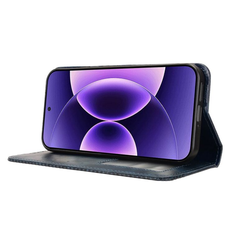 Чехол-книжка Deexe Retro Style для Xiaomi 17 Pro - Blue: фото 7 из 19