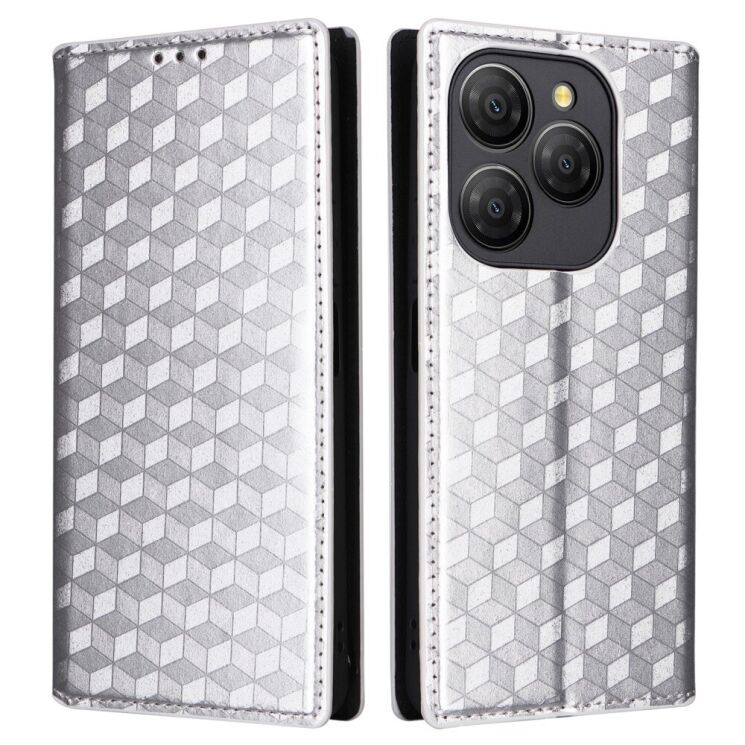 Чехол Deexe Rhombus Book для Blackview Shark 9 - Silver: фото 1 из 10