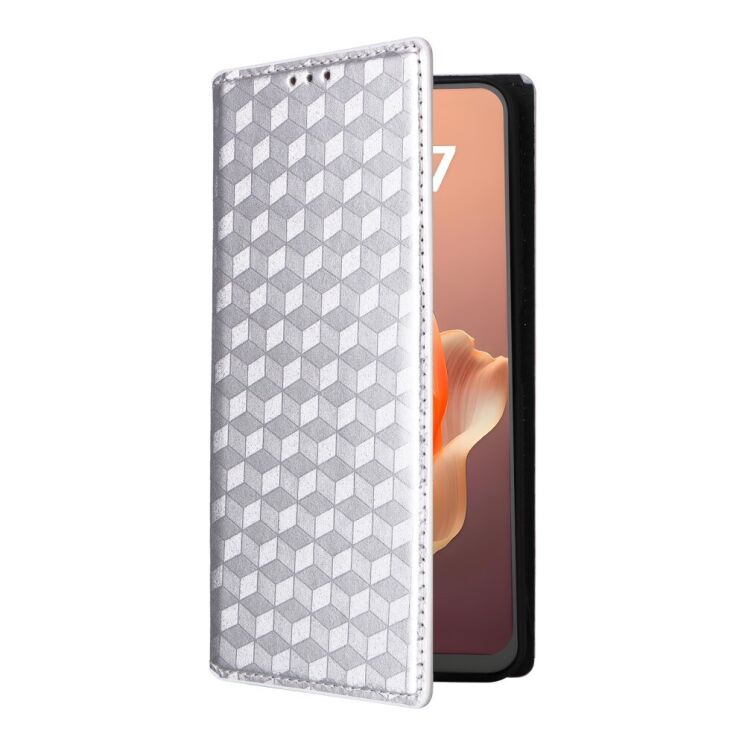Чехол Deexe Rhombus Book для Blackview Shark 9 - Silver: фото 6 из 10