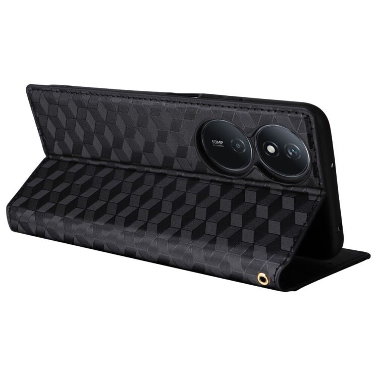 Чехол Deexe Rhombus Book для Honor X7b - Black: фото 4 из 7