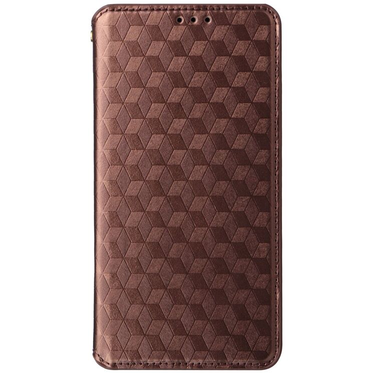 Чохол Deexe Rhombus Book для Motorola Edge 50 Fusion - Brown: фото 7 з 9