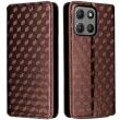 Чехол Deexe Rhombus Book для Motorola Moto G15 / G15 Power - Brown (372611Z)