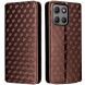 Чехол Deexe Rhombus Book для Motorola Moto G15 / G15 Power - Brown (372611Z). Фото 1 из 10