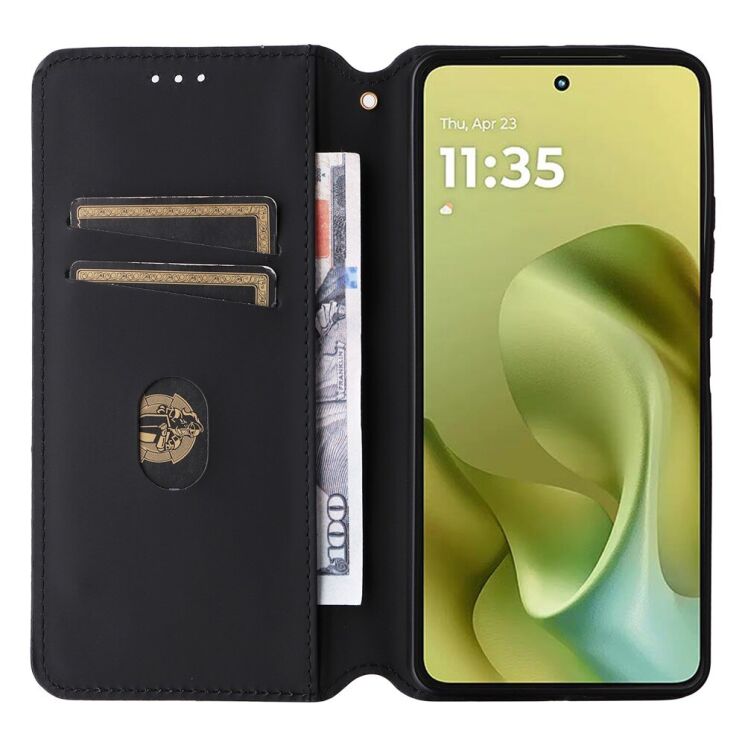 Чохол Deexe Rhombus Book для Motorola Moto G86 - Blue: фото 2 з 10