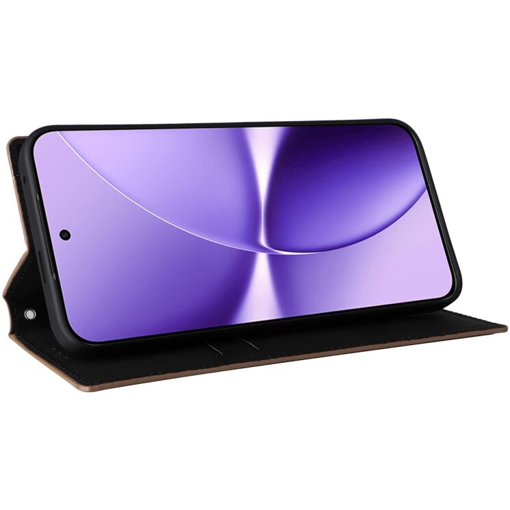 Чохол Deexe Rhombus Book для Xiaomi Poco X8 Pro Max - Brown: фото 4 з 9