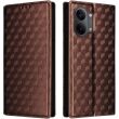 Чехол Deexe Rhombus Book для Xiaomi Poco X8 Pro Max - Brown (408901Z)