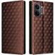 Чохол Deexe Rhombus Book для Xiaomi Poco X8 Pro Max - Brown (408901Z). Фото 1 з 9