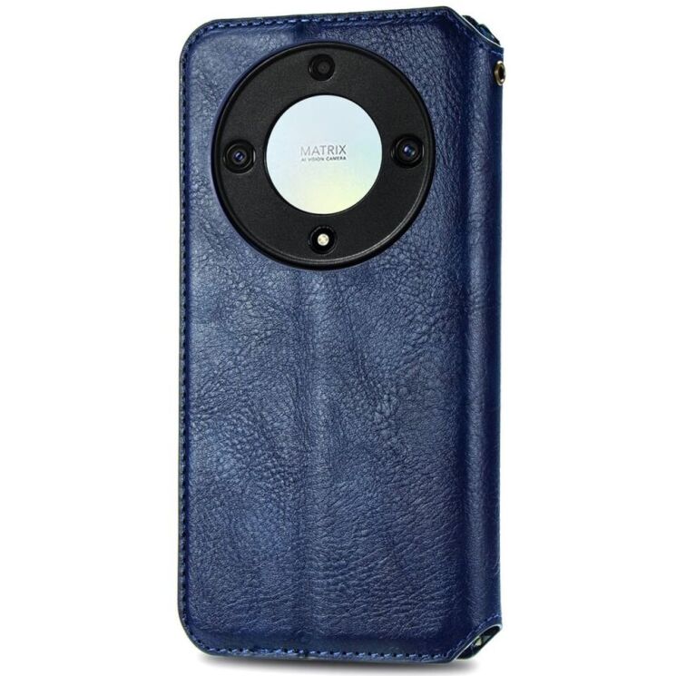 Чехол Deexe Rhombus Wallet для Honor Magic 5 Lite - Blue: фото 6 из 9