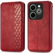 Чехол Deexe Rhombus Wallet для Infinix Hot 40i - Red (345022R)