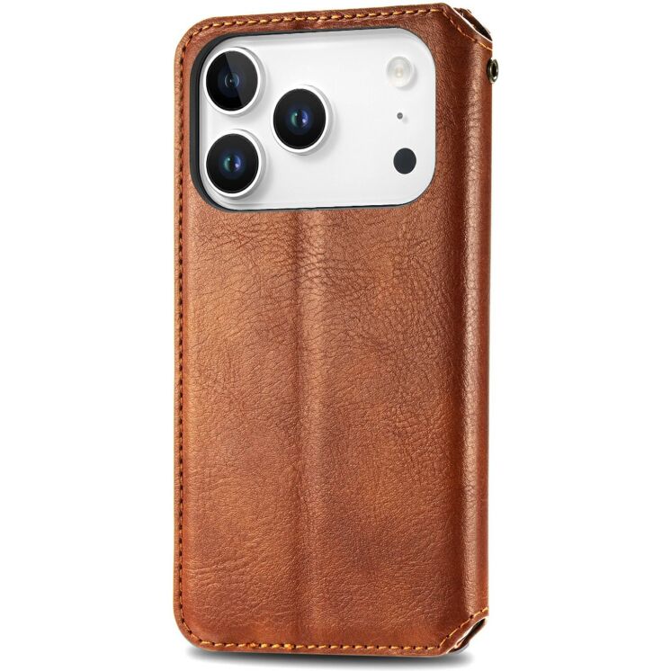 Чохол Deexe Rhombus Wallet для iPhone 18 Pro Max / 17 Pro Max - Brown: фото 5 з 6