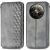 Чехол Deexe Rhombus Wallet для Realme 12 / 12 Plus - Grey: фото 1 из 6