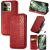 Чехол Deexe Rhombus Wallet для Realme 16 Pro - Red: фото 1 из 9