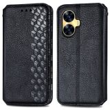 Чохол Deexe Rhombus Wallet для Realme C55 - Black (324742B)