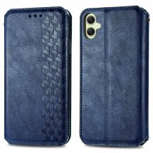 Чехол Deexe Rhombus Wallet для Samsung Galaxy A06 (A065) - Blue: фото 1 из 6
