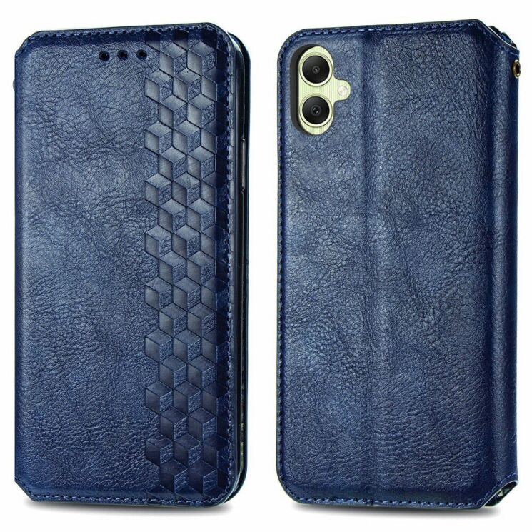 Чехол Deexe Rhombus Wallet для Samsung Galaxy A06 (A065) - Blue: фото 1 из 6