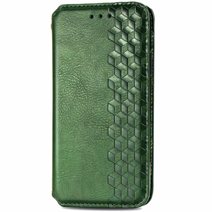 Чехол Deexe Rhombus Wallet для TECNO Spark 20 Pro - Green: фото 4 из 6