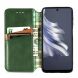Чехол Deexe Rhombus Wallet для TECNO Spark 20 Pro - Green (345422G). Фото 2 из 6