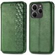 Чехол Deexe Rhombus Wallet для TECNO Spark 20 Pro - Green (345422G)