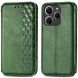 Чехол Deexe Rhombus Wallet для TECNO Spark 20 Pro - Green (345422G). Фото 1 из 6