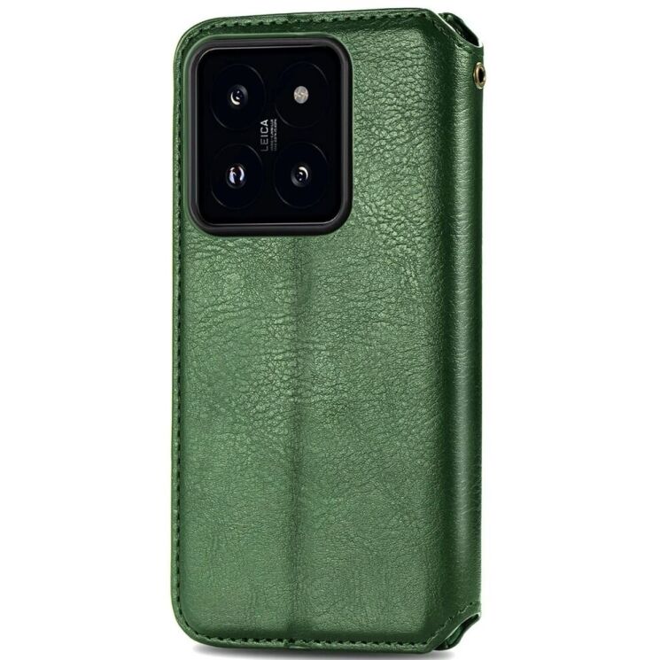Чехол Deexe Rhombus Wallet для Xiaomi 14T Pro - Green: фото 5 из 9